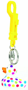 Pop Dot Keyring Duck (Min Order Qty - 12)