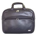 Pontus Leather Laptop Bag - Black