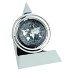 Pyramid Gyro Desk Clock - Silver