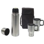 Altos 750Ml Flask & Mug Set - Silver