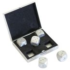 Tossing 5 Piece Dice Set - Silver