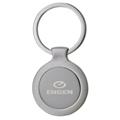 Gun Metal Key Chain with black steel plate, 35mm flat ring