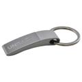 Gun Metal Key Chain with black steel plate, 35mm flat ring