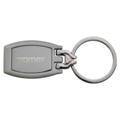 Gun Metal Key Chain with black steel plate, 35mm flat ring