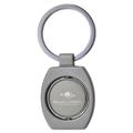 Gun Metal Key Chain with black steel plate, 35mm flat ring