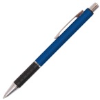 Satin Aluminium Ballpoint Pen - Blue