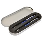 Satin Aluminium Penset - Blue