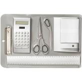 Desk Set 6 Piece - Contains clipboard, calculator, scissors, le