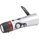 Dynamo Torch And Radio - With emergency light - Silver