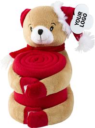 Bear Soft Toy With Fleece Blanket