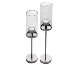 ALUMINIUM "HURRICANE" LAMP - 41.5CM