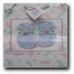 Gift bag glitter baby feet medium