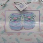 Gift bag glitter baby feet small