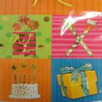 Gift Bag - hot stamp - H'Birthday multi - Lrg