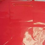 Gift bag solid colour red jumbo