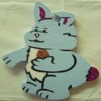 Blue bunny with egg - 30cm