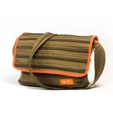 Zip-It Messenger - Khaki & Orange