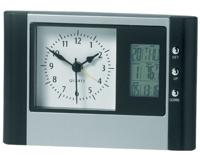 Horiz Caland Alarm Clock-Silver