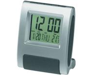 Square Multi Function Clock-Silver