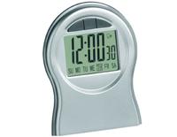 Round Multi Function Clock-Silver