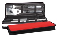 Neoprene 3 Piece Bbq Set - Red/Black