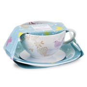 Portmeiron - Dawn Chorus Tea Cup/Saucer Blu - Min Orders Apply