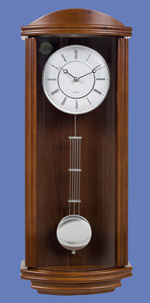 Dark Wood Chiming Clock Wall Clock