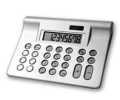 SILVER 8 DIGIT CALCULATOR  WIDE