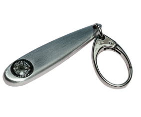 ALUMINIUM COMPASS KEYRING