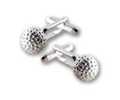 SILVER CUFF LINK SET  GOLF BALL