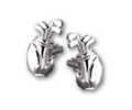 SILVER CUFF LINK SET  GOLF BAG