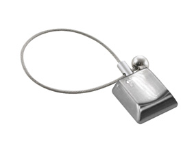 NICKEL SATIN "COMPUTER KEY" KEYRING