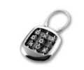 SILVER KEYRING  TIC-TAC-TOE