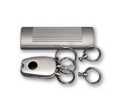 MATT SILVER KEYRING W/LED LIGHT+5 RINGS