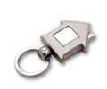 2 TONE SLV KEYRING W/LED LIGHT "HOUSE"