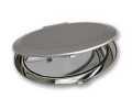 MATT SILVER OVAL COMPACT MIRROR