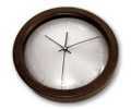 DARK MAHOGANY + ALUMINIUM WALL CLOCK