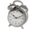 SILVER ALARM CLOCK "TRADITIONAL"