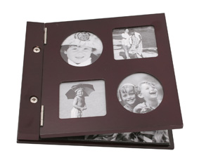 Dark Mahogany photo album - Holds 60 photos (22*23*3cm)