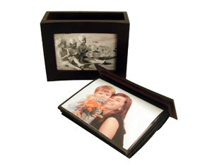 Photo Box Dark Mahogany With Curve (