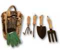 WILLOW GARDENING BASKET TOOL SET (6PCE)