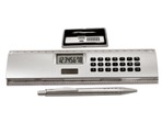 SLV 20CM RULER WITH CALCULATOR + PEN