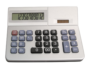 SILVER 12 DIGIT DESK TOP CALCULATOR