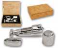 SLV CORKSCREW, FOIL CUTTER + STOPPER SET