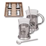 MSS + GLS MUGS + SPOONS + STRAWS IN PRES BOX (SET OF 4)