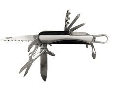 S/S Black & Silver Multi Tool Knife With Mailer Box