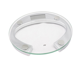 EXTRA LARGE ROUND GLASS, PRO FIT BATH SCALE