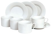 8Pcs White porcelain tea set in colour gift box