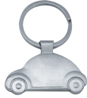 Matt Silver Keyring 'Car Shape' In Presentation Box