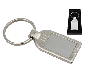 Two-Tone slv keyring  rectangle